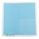 Kales Light Blue Houndstooth Pocket Square 32cm